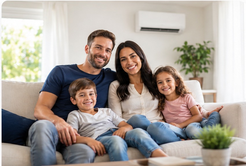 Comfortable family at home